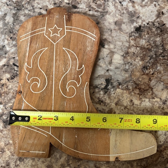 Rustic Wooden Boot - Picture 3 of 4